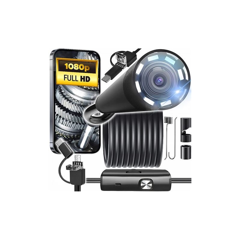 CAMARA ENDOSCOPICA 2METROS LENTE 8MM USB