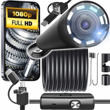 CAMARA ENDOSCOPICA 2METROS LENTE 8MM USB