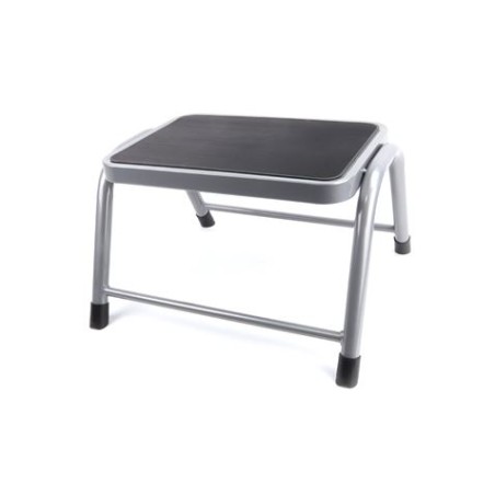 TABURETE ACERO 1 PELDAÑO MADER