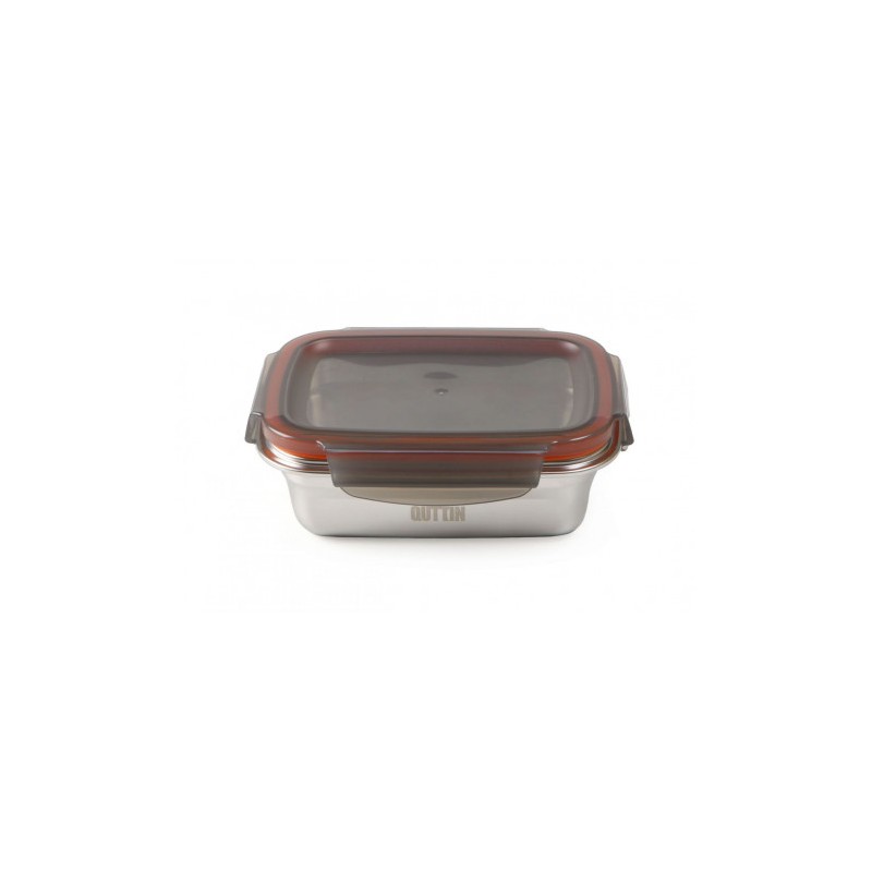 TUPPER RECTANGULAR ACERO INOXIDABLE 2.6 LITRO APTO MICROONDAS QUTTIN
