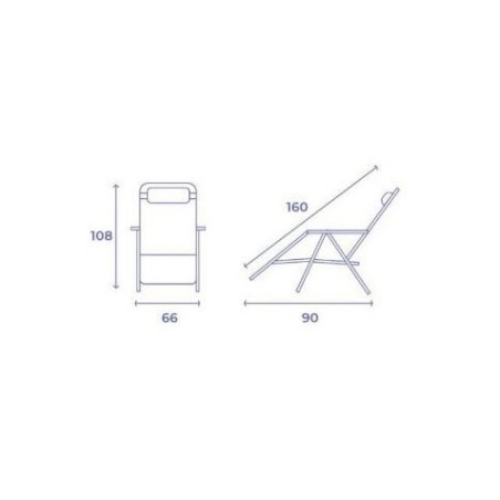 TUMBONA PLEGABLE MARRON DE ACERO CON COJIN CERVICAL