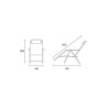 TUMBONA PLEGABLE MARRON DE ACERO CON COJIN CERVICAL