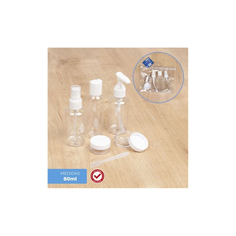 SET 3 ENVASES VIAJE 80 ML CON BOLSA...