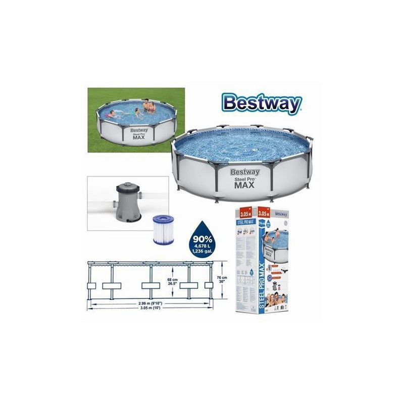 PISCINA CIRCULAR STEEL PRO + BOMBA...