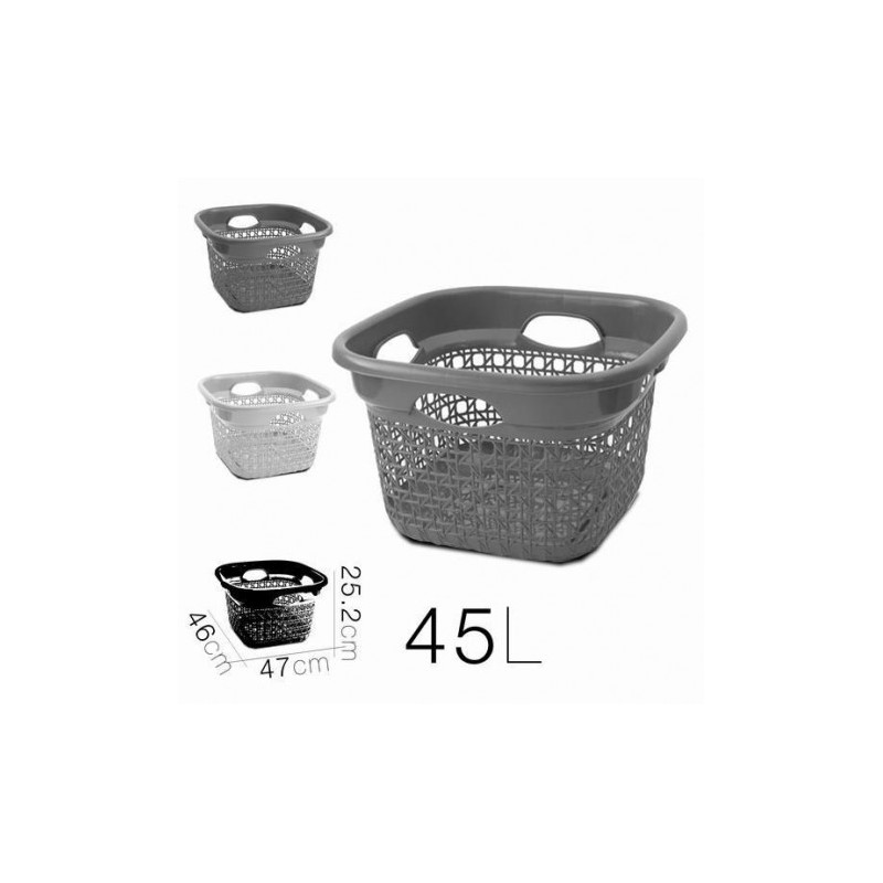 CESTA DE LA ROPA CON ASAS BOHO 45 LITROS