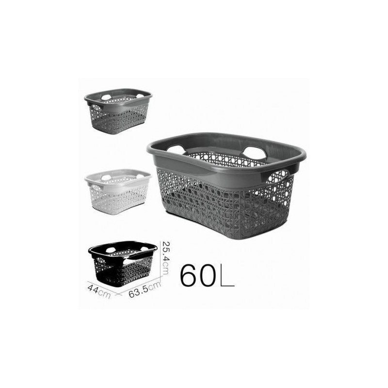 CESTA DE LA ROPA CON ASAS BOHO 60 LITROS