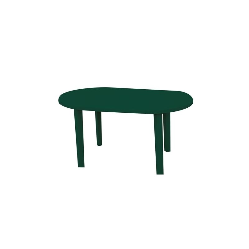 MESA JARDIN OVALADA VERDE 137X85CM