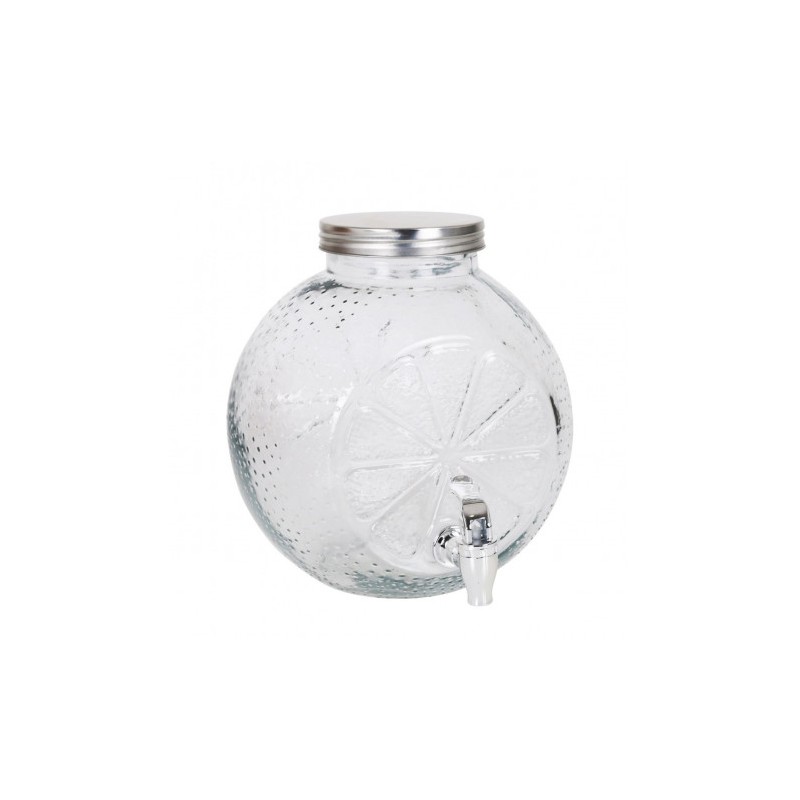 TARRO VIDRIO DISPENSADOR CON GRIFO 5 LITROS LA MEDITERRANEA