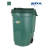 CUBO PAPELERA CON RUEDAS 110 LITROS VERDE EDA