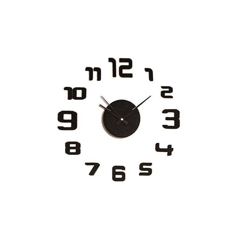 RELOJ ADHESIVO NEGRO 35CM CAISON