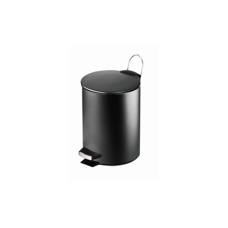 PAPELERA METALICA CON PEDAL NEGRA...