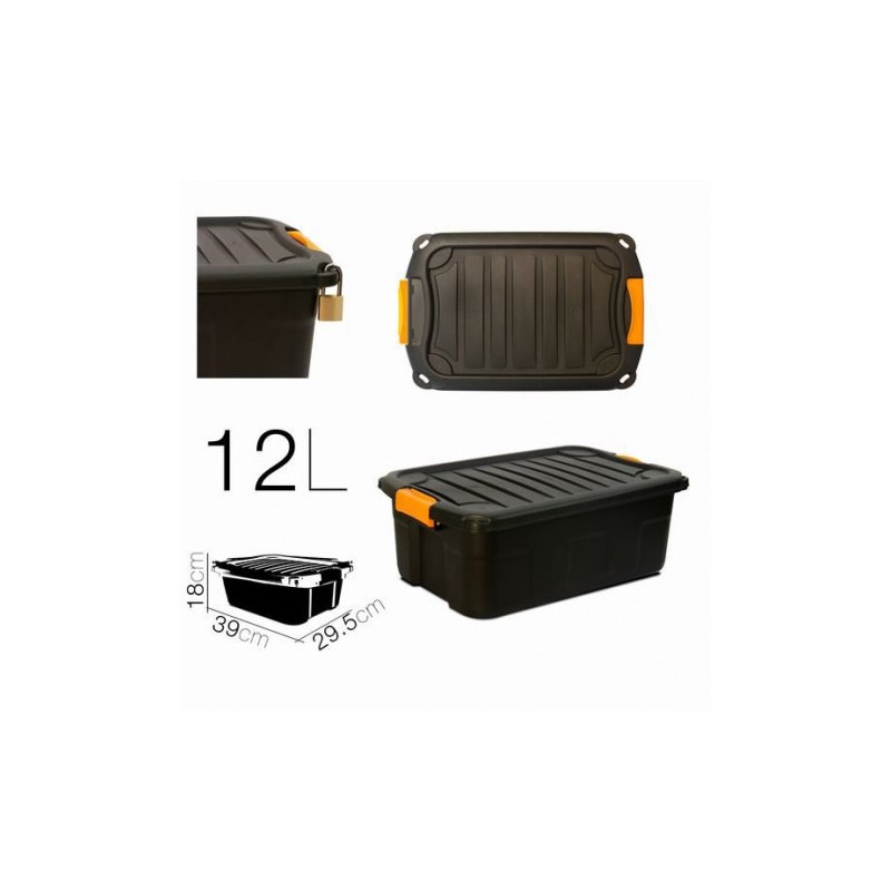 CAJA DE ALMACENAJE 39X29.5X18CM NEGRA...