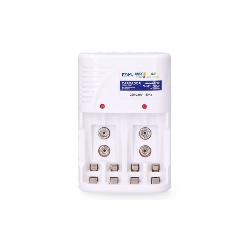 CARGADOR DE PILAS RECARGABLES AA/AAA EDM