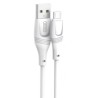 CABLE MICRO USB NB238 3 METROS BLANCO XO