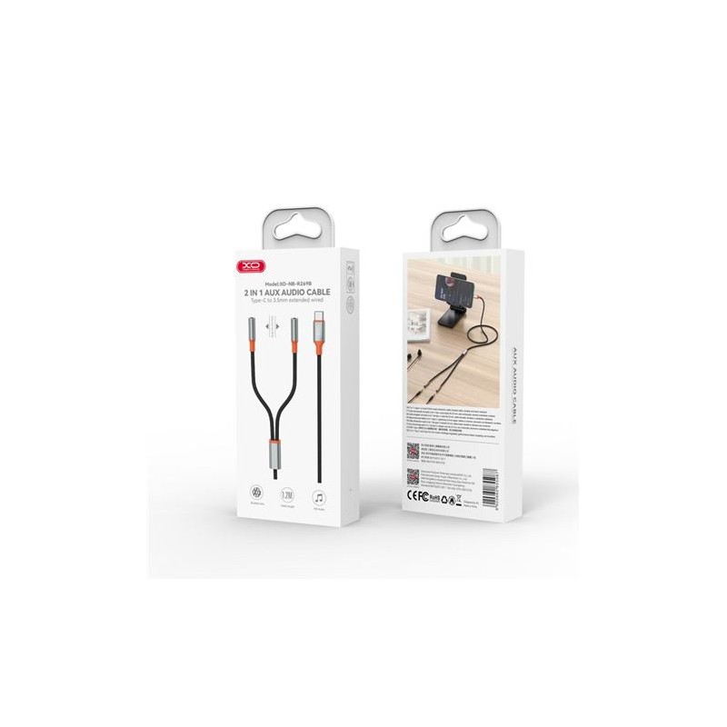 CABLE ADAPTADOR TIPO C A 2 MINI JACK...