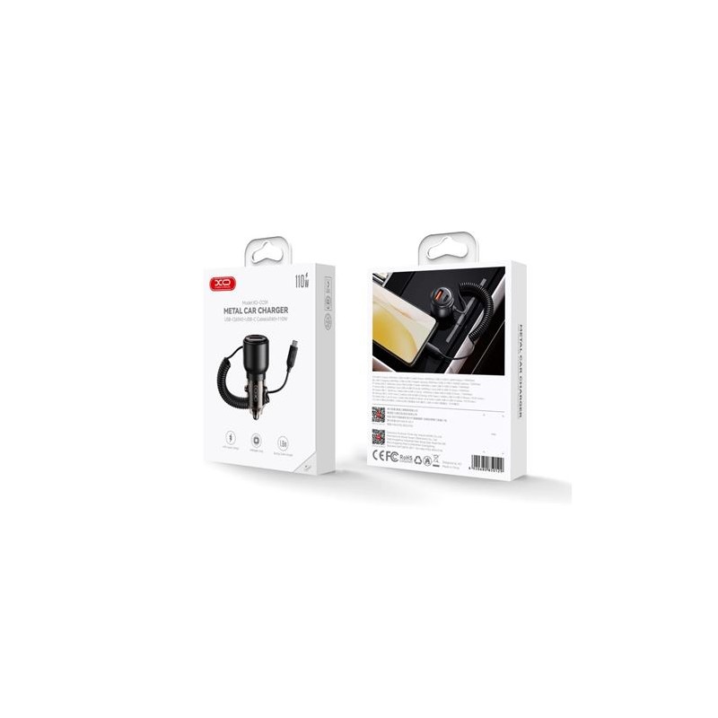 CARGADOR COCHE 2USB 65W+45W CON CABLE...