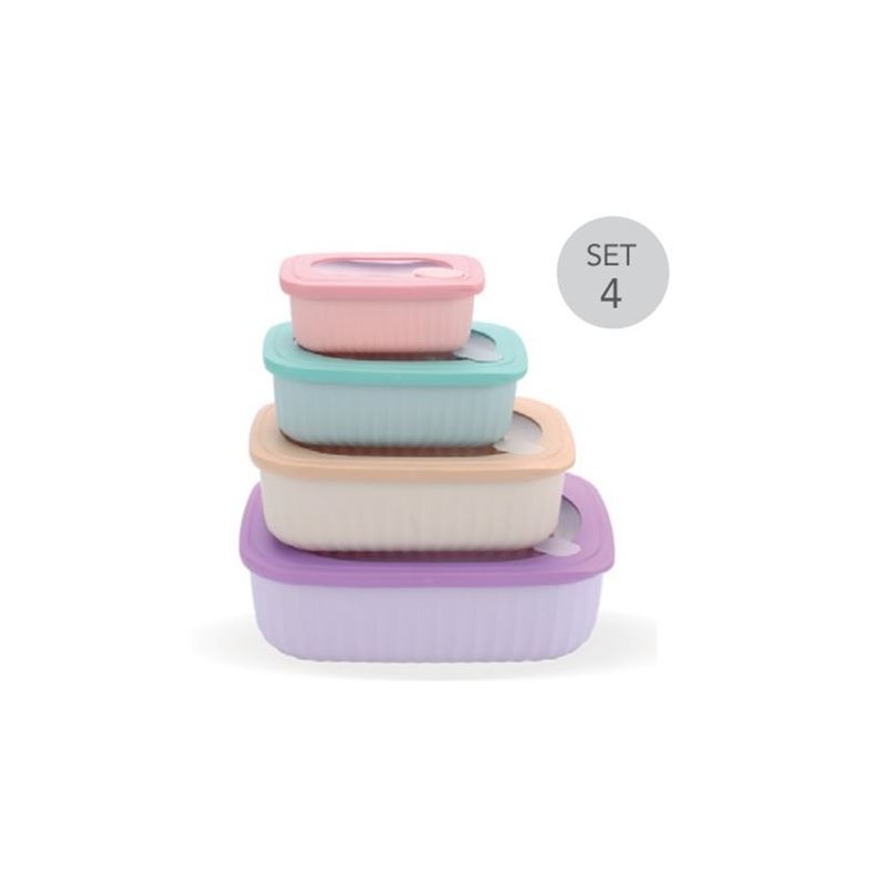 SET 4 TUPPER HERMETICOS SOFT COLOR...