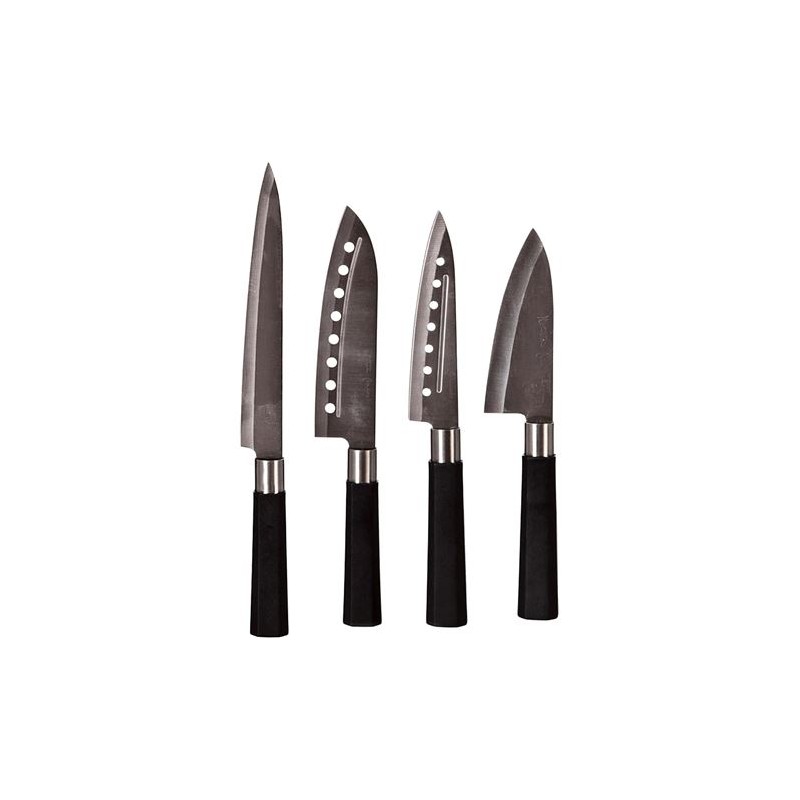 SET 4 CUCHILOS COCINA ACERO HAIZEA