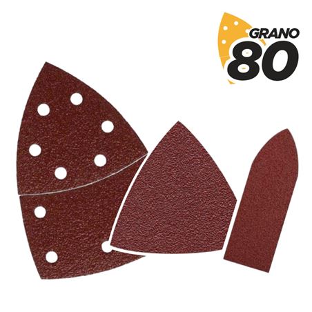 SET DE 9 LIJAS GRANO 80 PARA LIJADORA BL0137 - BL0166