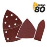 SET DE 9 LIJAS GRANO 80 PARA LIJADORA BL0137 - BL0166