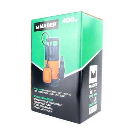 BOMBA DRENAJE AGUAS SUCIAS 400W MADER