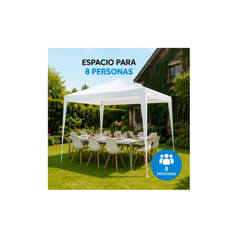 CARPA ACERO RAFIA 3X3 METROS BLANCA...