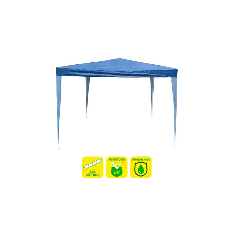 CARPA ACERO RAFIA 3X3 METROS AZUL...