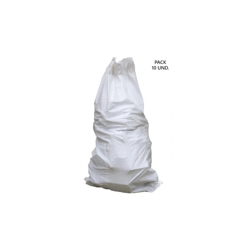 PACK 10 BOLSAS DE ESCOMBROS DE RAFIA 85X55CM 25KG SUNGARDEN
