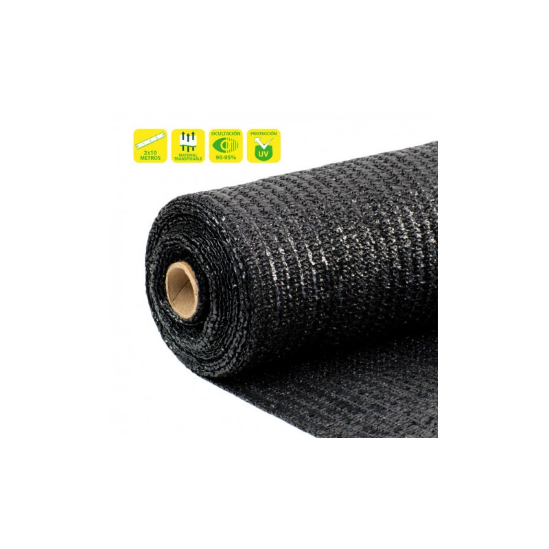 MALLA DE SOMBREO NEGRA 2X10 METROS...