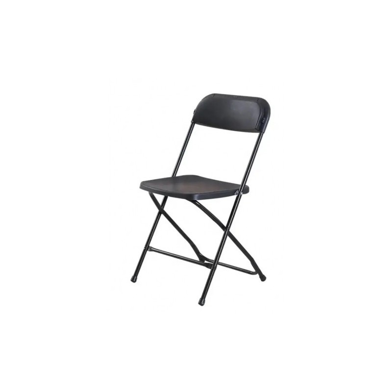 SILLA RESINA PLEGABLE 80X50X45CM NEGRA SUNGARDEN