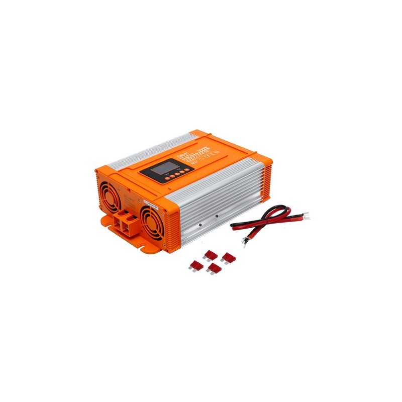 CONVERTIDOR DE CORRIENTE ONDA PURA CON PANTALLA LCD 1200W ELBAT