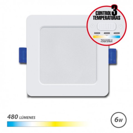 DOWNLIGHT CUADRADO 6W | 480LM | SELECTOR 3 TEMPERATURAS ELBAT