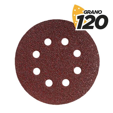 PACK 10 LIJAS CIRCULARES 125MM GRANO 120 PARA BL0136 BLIM - BL0179