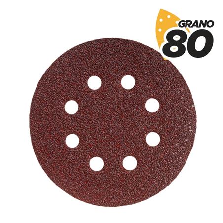 PACK 10 LIJAS CIRCULARES 125MM GRANO 80 PARA BL0136 BLIM - BL0178