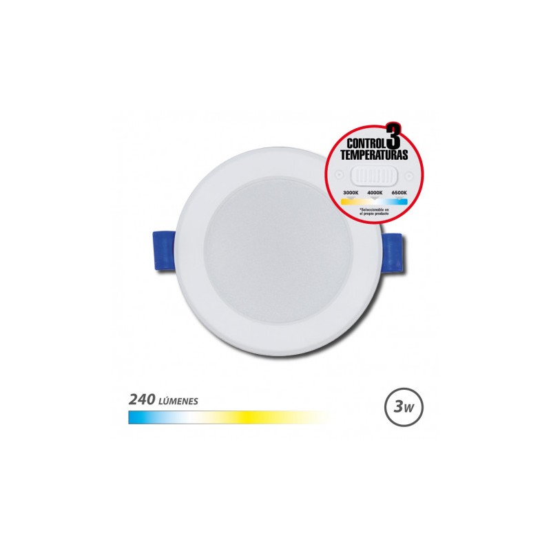 DOWNLIGHT CIRCULAR 3W | 240LM | SELECTOR 3 TEMPERATURAS ELBAT