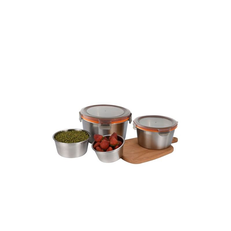 TUPPER ACERO INOXIDABLE 600ML APTO MICROONDAS QUTTIN