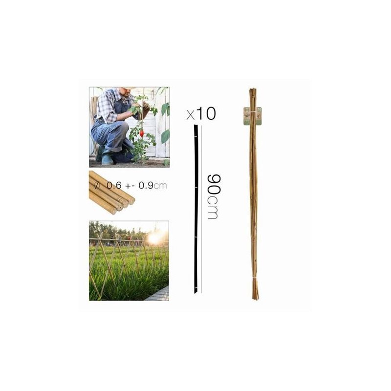 PACK 10 VARILLAS 90CM BAMBU