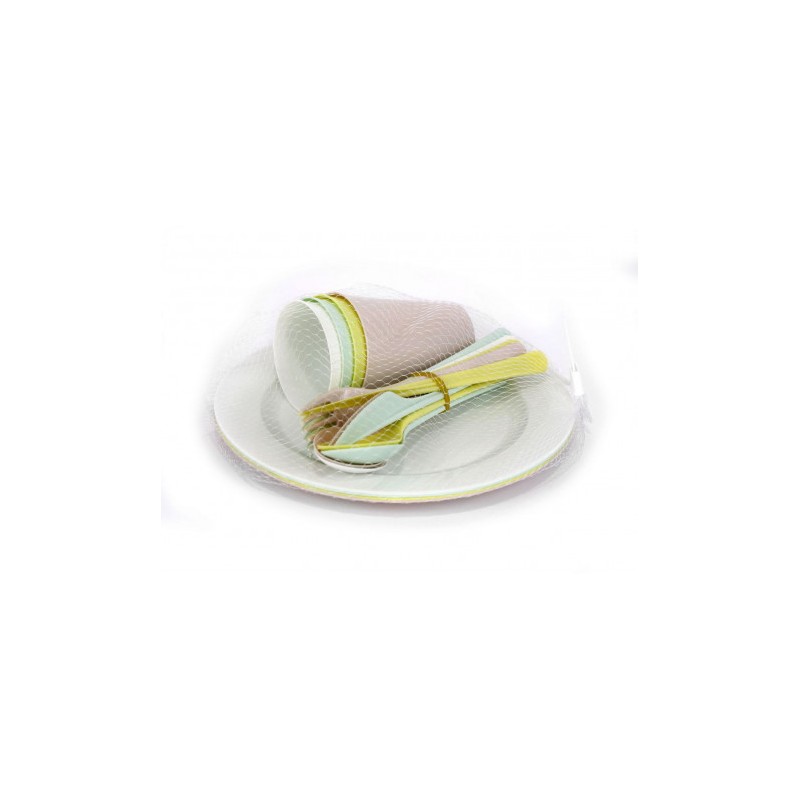 PACK CUBIERTOS PICNIC 20 PIEZAS DEM