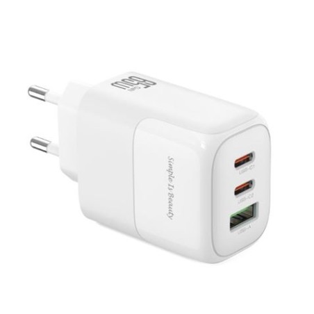 CARGADOR 2X TIPO C + USB 65W CARGA RAPIDA XOL139 XO