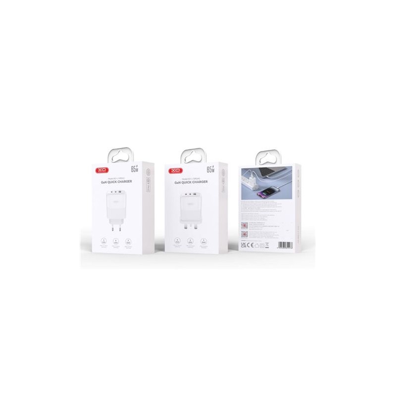CARGADOR 2X TIPO C + USB 65W CARGA...