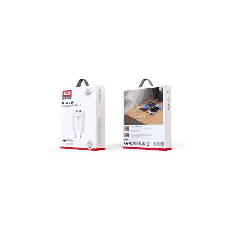 CARGADOR USB X 2 CARGA RAPIDA 2.4A...