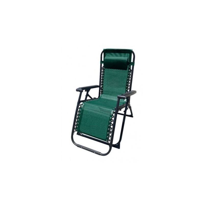 TUMBONA PLEGABLE VERDE DE ACERO CON...