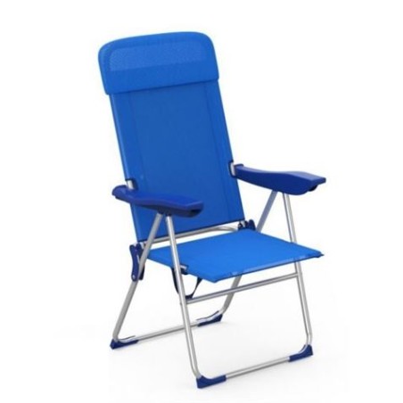 SILLA PLEGABLE 5 POSICIONES 69X58X109 AZUL
