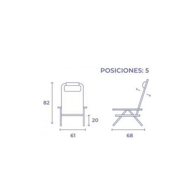 SILLA PLAYA MULTIPOSICION 6X61X82 CM