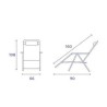 TUMBONA PLEGABLE BURDEOS DE ACERO CON COJIN CERVICAL