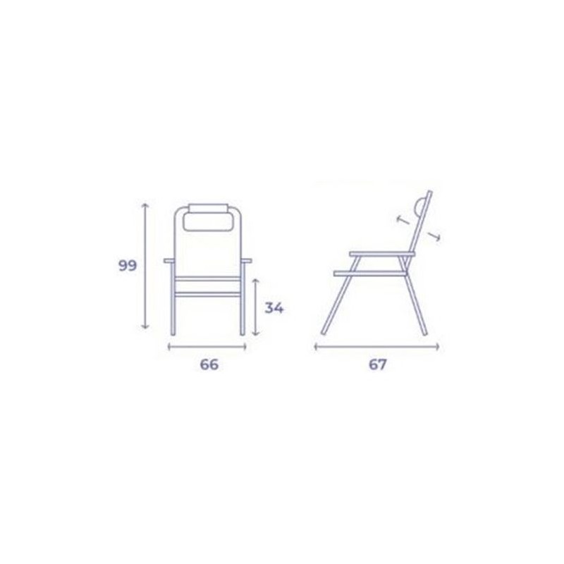 SILLA PLEGABLE 5 POSICIONES ALUMINIO...