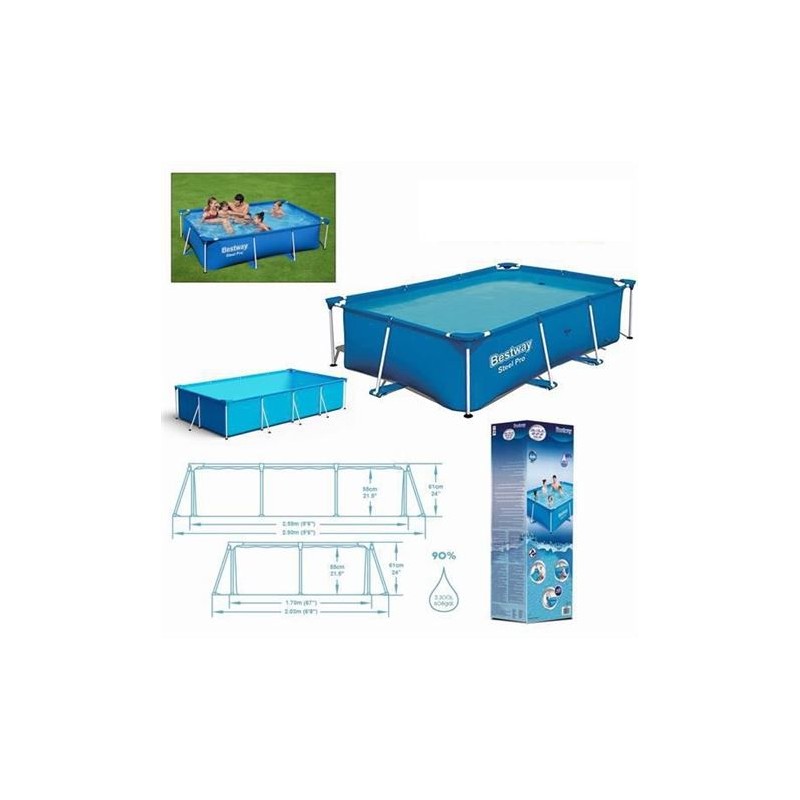 PISCINA RECTANGULAR STEEL PRO...