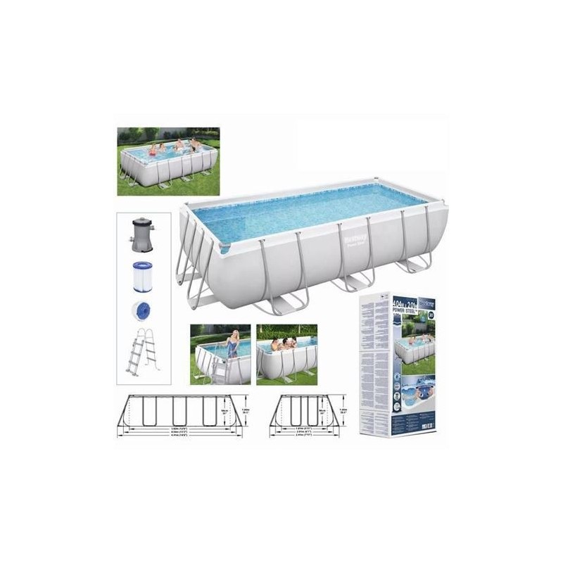 PISCINA RECTANGULAR+ BOMBA FILTRO...
