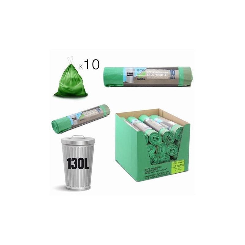 PACK 10 BOLSAS DE BASURA 130 LITROS...