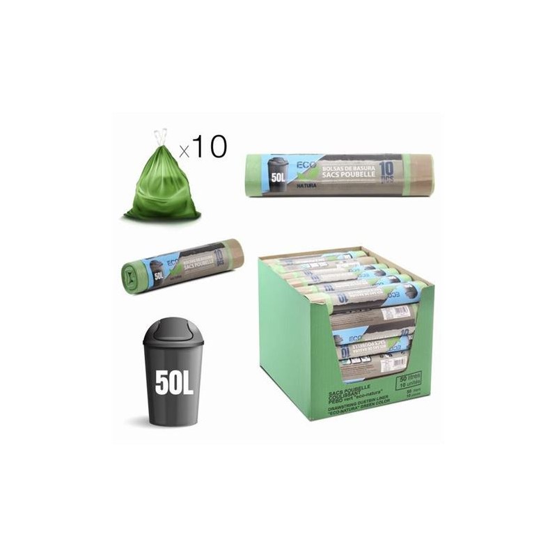 PACK 10 BOLSAS DE BASURA 50 LITROS...